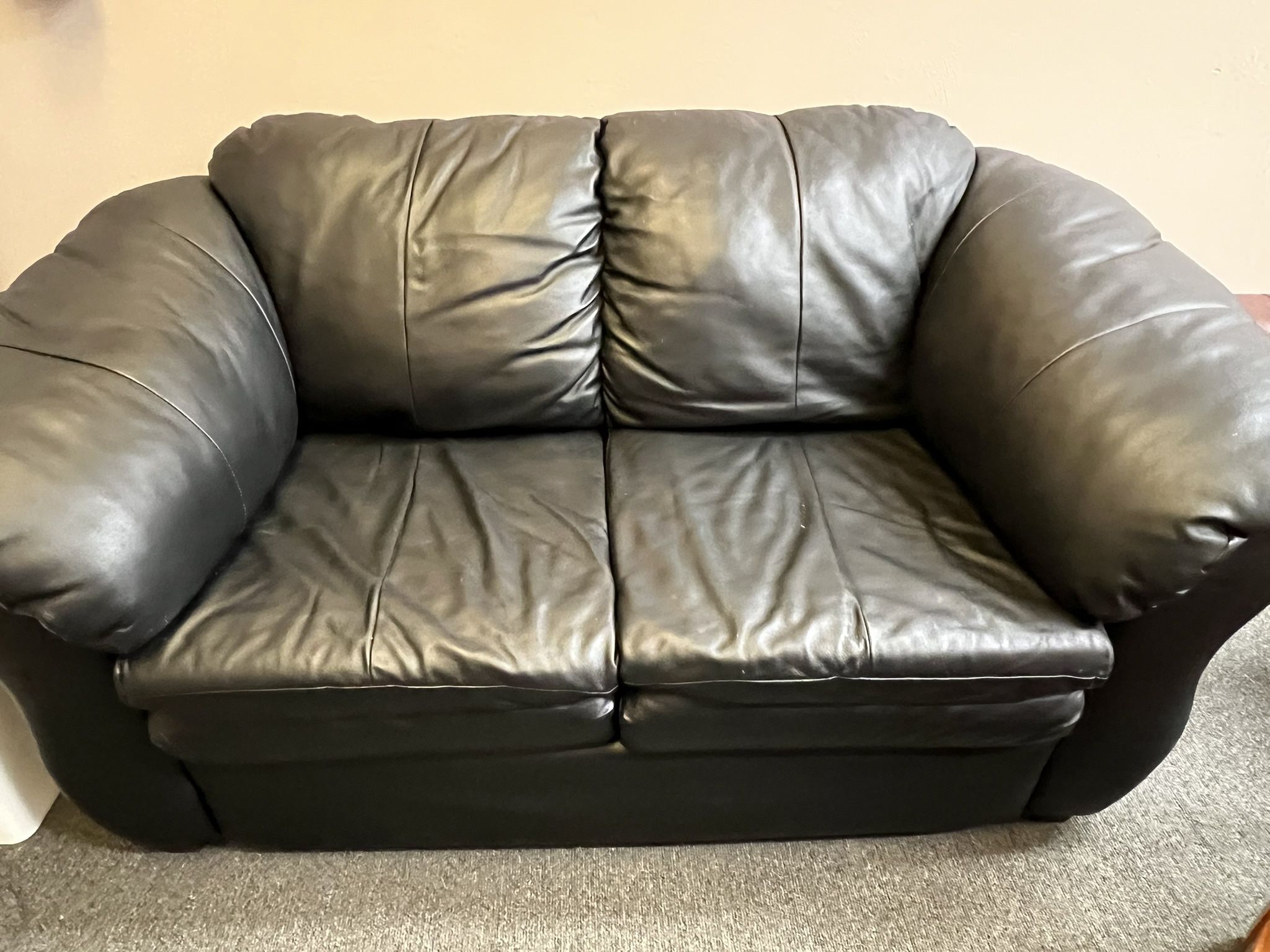 Leather Love Seat