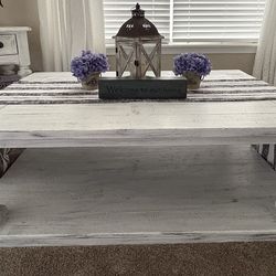 Custom finished rustic farmhouse coffee table