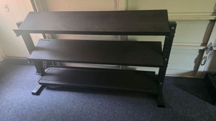 Rogue Monster Mass Storage Full 3 Tier with 2 Dumbbell Angle Shelves  Rack Shelf plus 1 Kettlebell Setup 2.0 Delivery Available