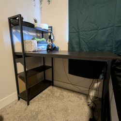 Desk With Optional  Storage Seat
