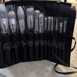 Make up brushes, never used still and wrappers