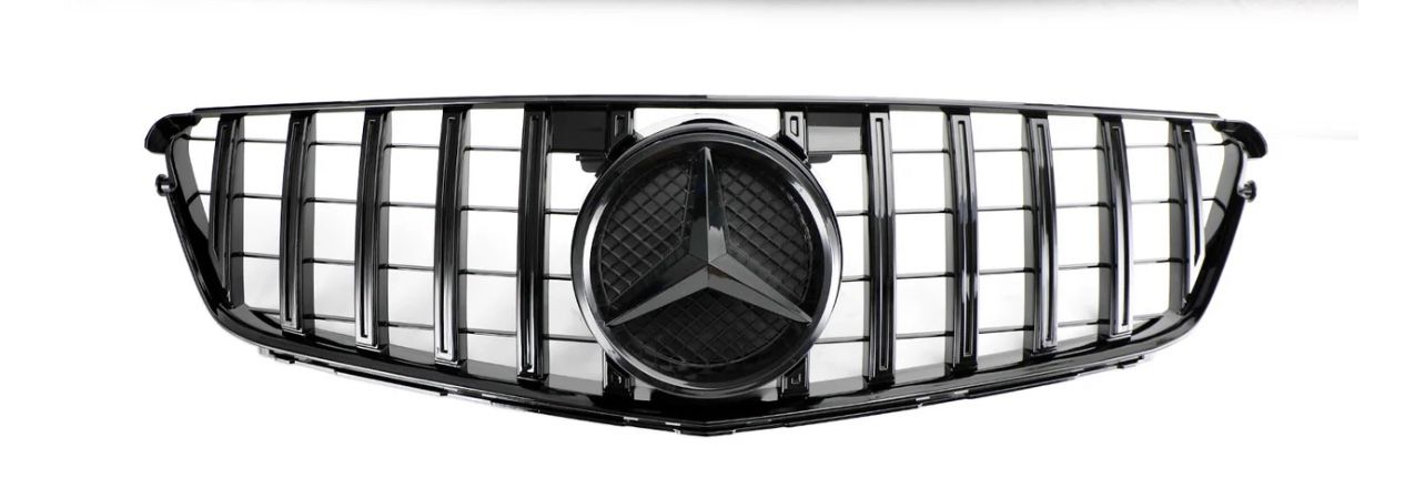 Mercedes Benz 2008-2014 C-Class W204 C250 C300 C350 Front Bumper Grill Black Replacment Grille