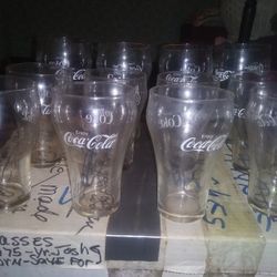 12.coke. Glasses..1970...8 Small.4 Big One. 