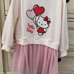 valentines girls 5t/6  hello kitty dress
