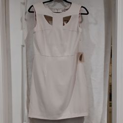 Blush Pink Sleeveless Mini Dress with Cutouts