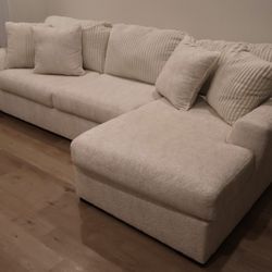 Beige Left Arm Facing Sofa 