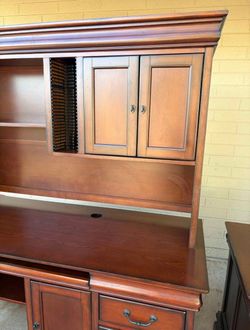 Solid wood Desk and file cabinet