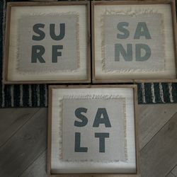 LIKE NEW Beach Home Decor, $20 for 3 piece set