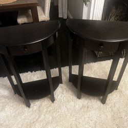 2 Black side tables -  $20