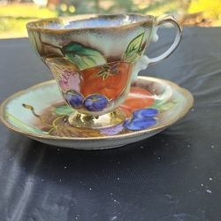 Aynsley "Orhcard Gold" Tea Cup and Saucer