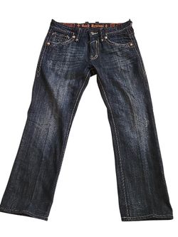 ROCK REVIVAL MICK STRAIGHT BLUE JEANS MINT man SIZE 34 WAIST 37"
The Rock Revival Mick Straight Blue  man Jeans 