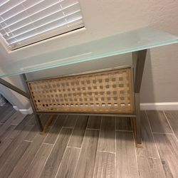 Side Sofa Or Entrance Table Glass Top