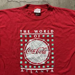 Vintage 1991 Coca Cola “The World of Atlanta” 🇺🇸 Single-Stitch T-Shirt L