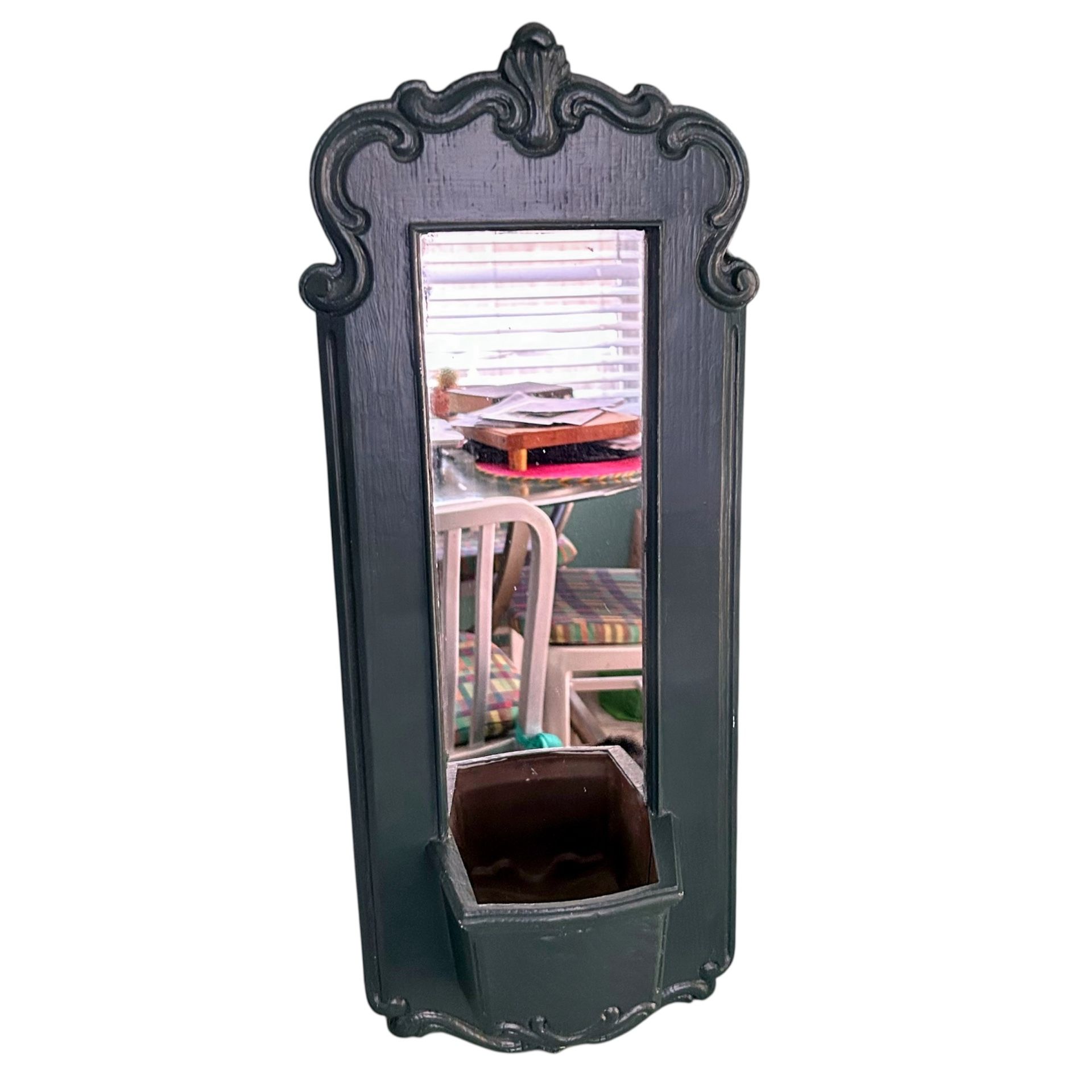 Wall Hanging Mirror with Small Pocket Shelf