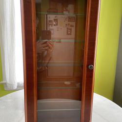 Wood And Glass Small Curio Cabinet