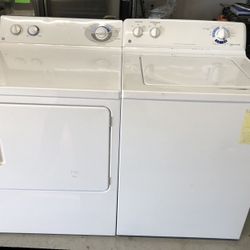 Ge Top loader set washer and dryer