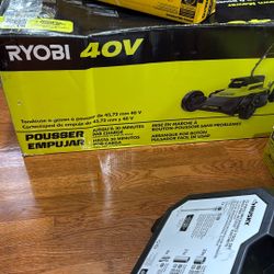 Ryobi 18in 40v  push lawn mower 