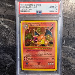 1999 CHARIZARD 1st EDITION PSA 10 GEM-MT