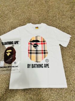 White Burberry Bape shirt