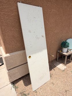 White Wood Sliding Closet Door - 78.25” x 24”