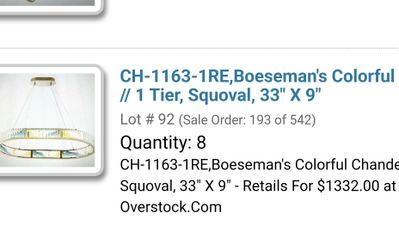 Finesse decore Boeseman's Colorful Chandelier 1 Tier Squoval 33x9