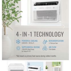 Air Conditioner with Supplemental Heat and Remote Control 