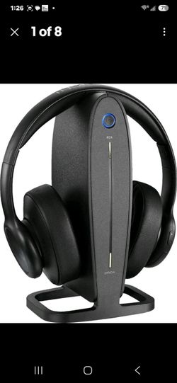 Insignia NS-HAWHP2 Digital Wireless Headphones and Docking Station RF Black (1)