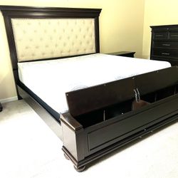 BRAND NEW KING SIZE 4-PC STORAGE BEDROOM SET!