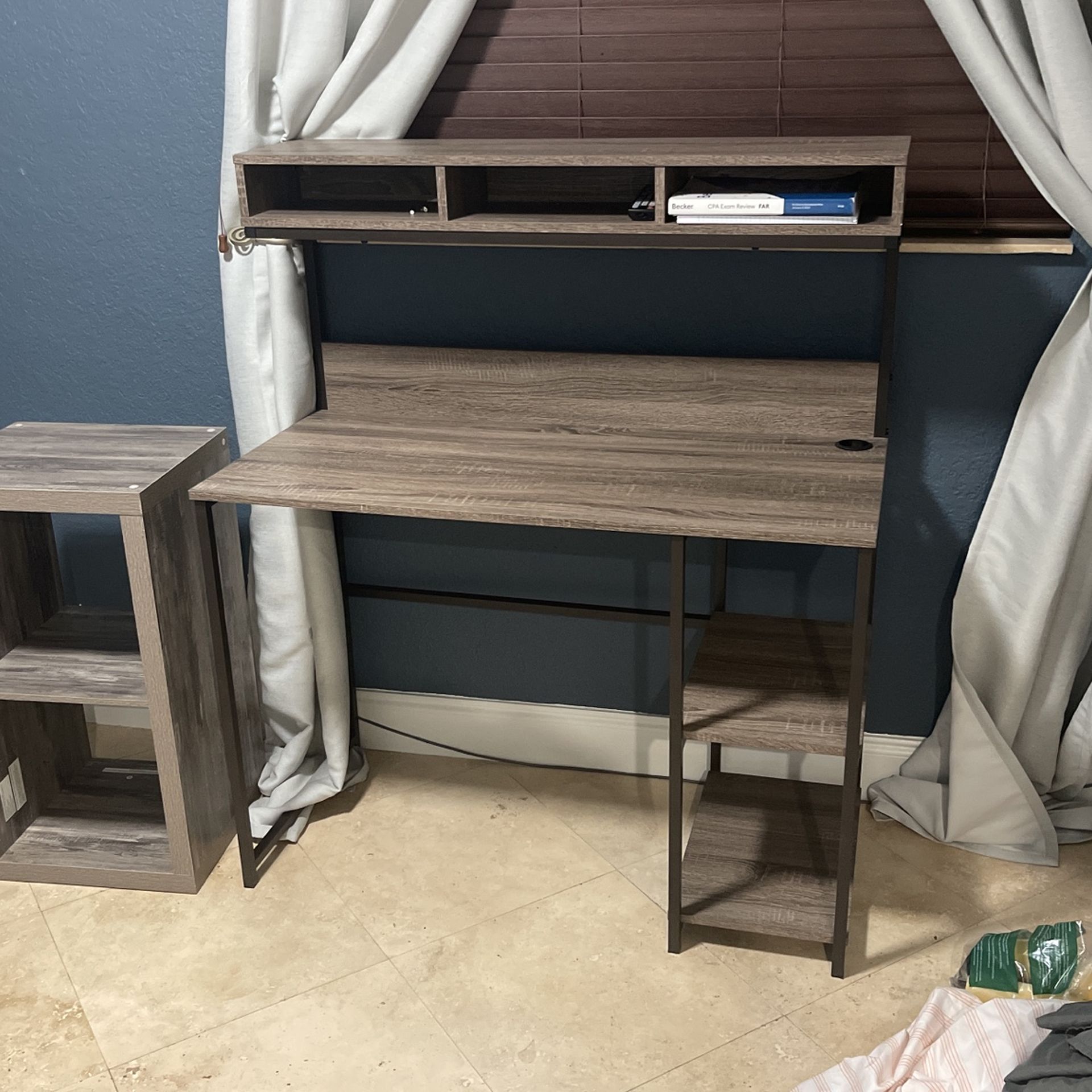 Desk And Shelf