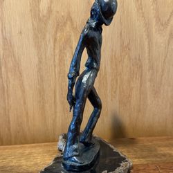 7.5” Signed Donnjo “Donn” Michael Jackson Bronze Sculpture Statue Figure Dancing