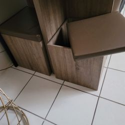 Table And Storage Stools Five Piece