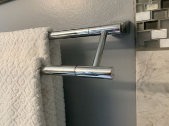 24 inch chrome double towel wall mount