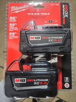 Milwaukee M18 RedLithium XC5.0 Battery 2-Pack