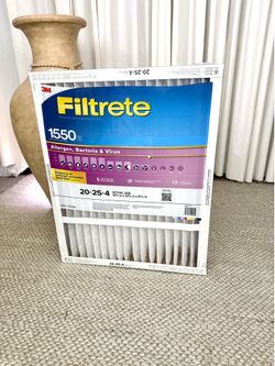Filtrete 20" x 25" x 4" Allergen Bacteria and Virus Air Filter 1550 MPR: MERV 12 Electrostatic