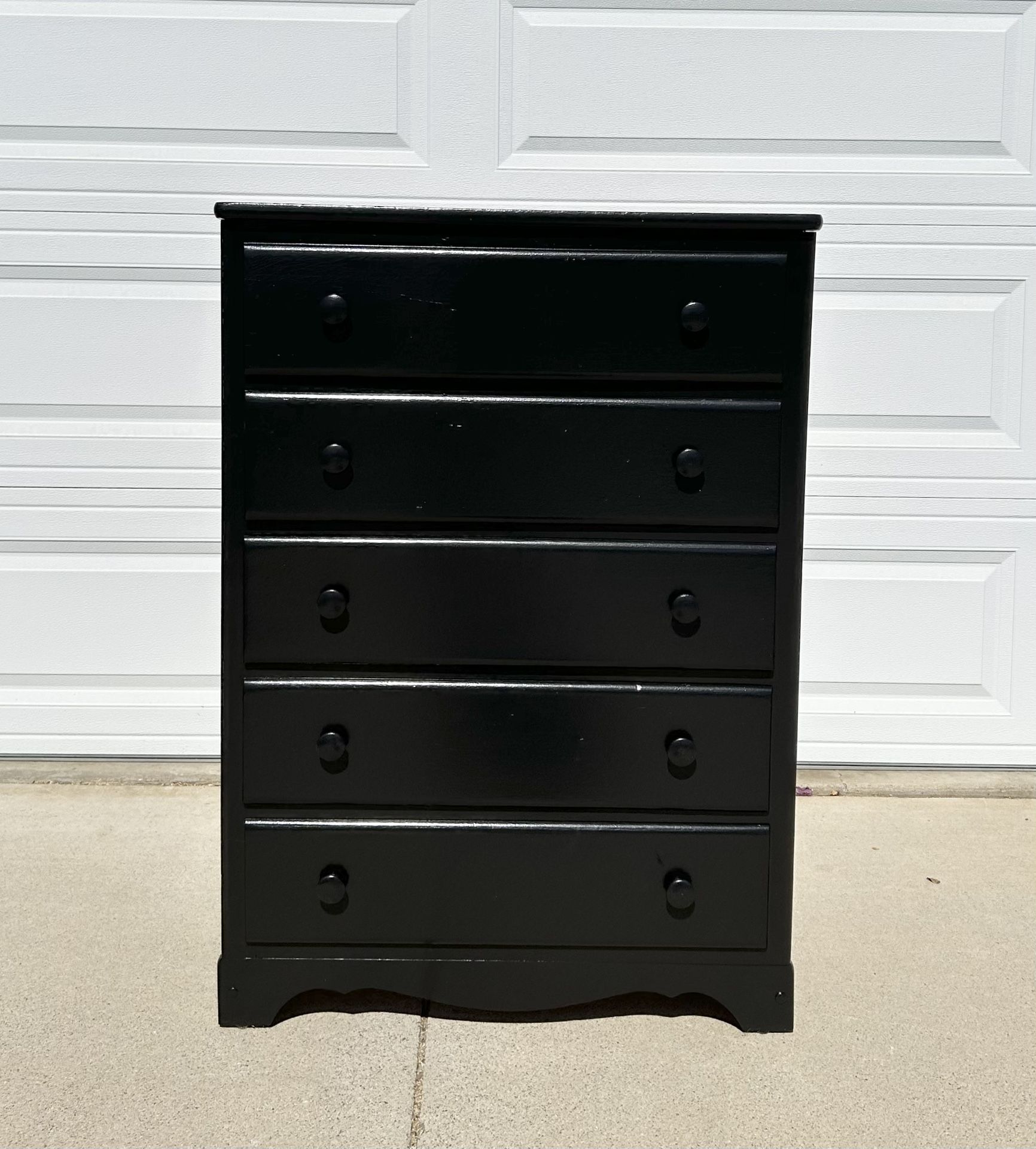 5 Drawer Solid Maple Wood Dresser