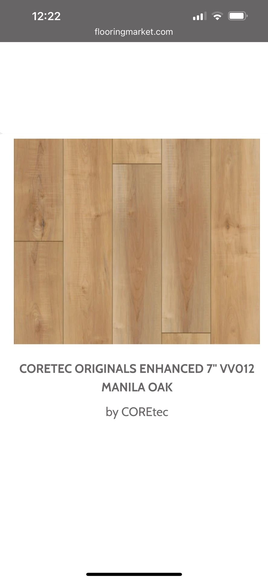 COREtec Flooring- Manila Oak  $20/box
