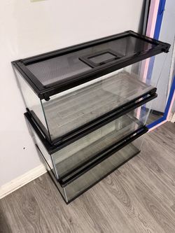 Reptile Terrariums with Screen Lid