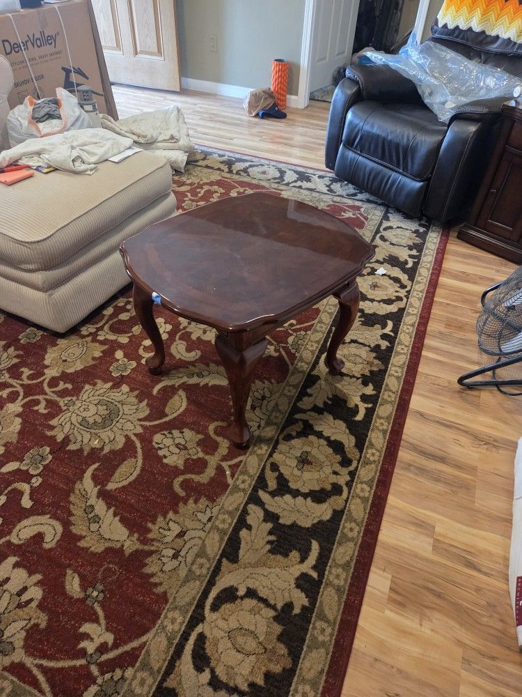 Two End Tables Shiny Locker Finish Real Wood