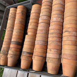 Used terra cotta pots 3.5” (2” on bottom)