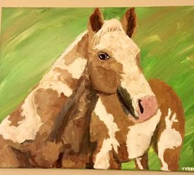 16x20 autographed Local Artist stretched Canvas Painting