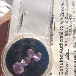 Pink Cubic Zirconiums Oval Cut