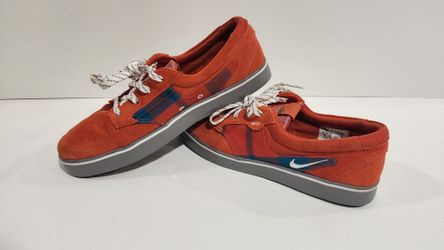 Nike Braata 6.0 (357643-801) SB Orange Plaid Skate Sneakers Rare Size  9