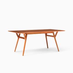 West Elm Mid century Extendable Dining Table  w Chairs 