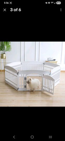 Pet Playpen for Dogs Heavy Plastic Puppy Exercise Pen Indoor Outdoor Small Pets