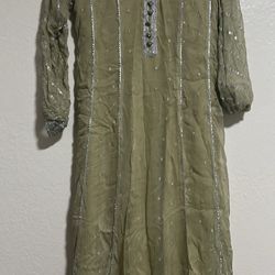 Green Sage Pakistani Dress