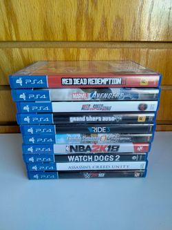 Stack of PS4 Games