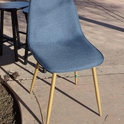 Blue with Gold Legs Copley Upholstered Chair