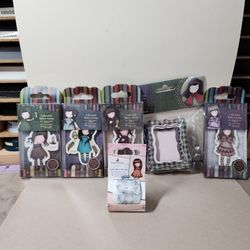 Santoro Gorjuss 6 piece Collection stamps, craft tape and frames. see desc 