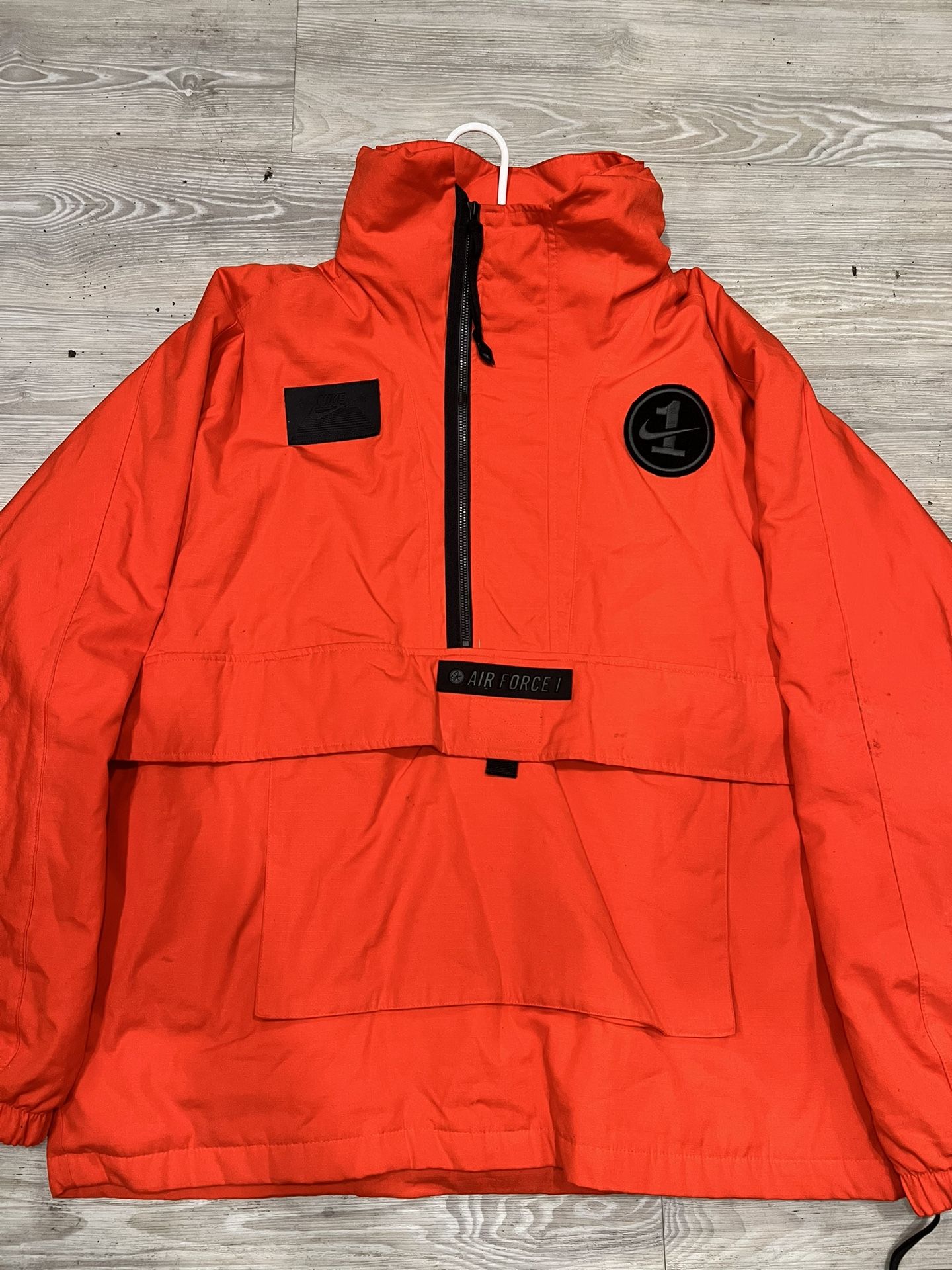 Nike Air Force 1 Jacket Mens Large Habanero Red Coat