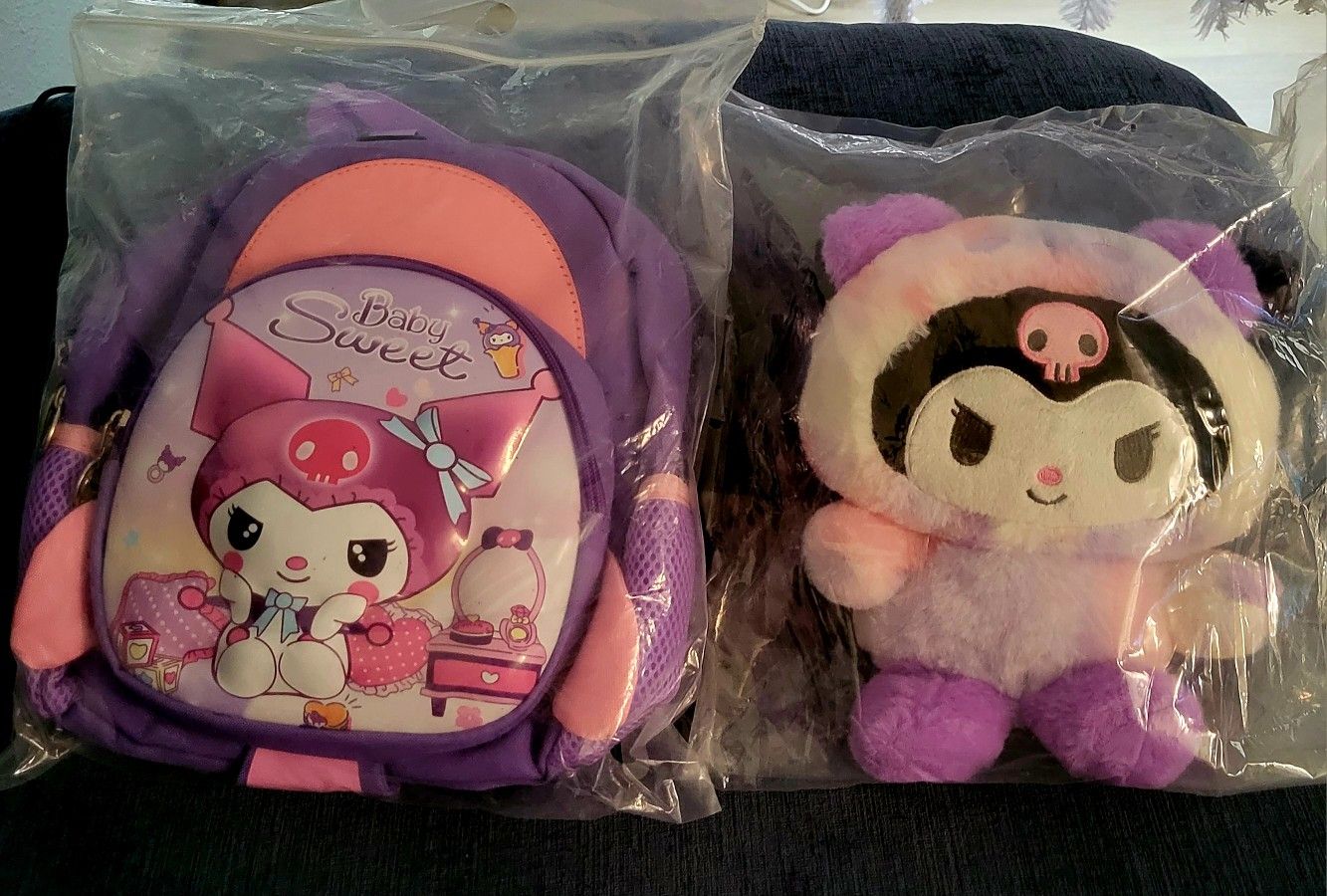 Kuromi Backpack and KUROMI PLUSH 
